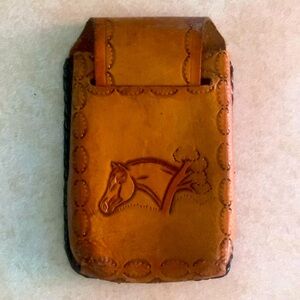 VINTAGE LEATHER CIGARETTE CASE